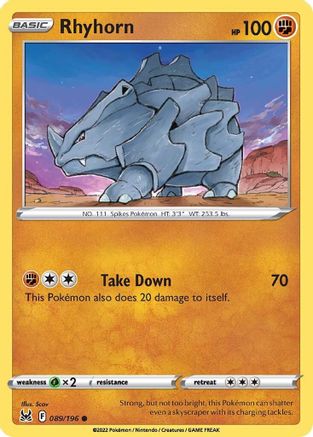 Rhyhorn (89) [SWSH11: Lost Origin] - Deck Out Gaming