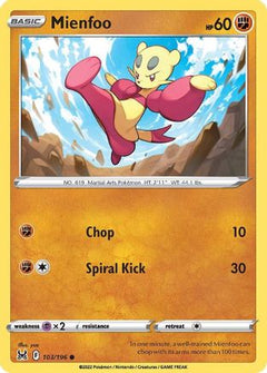 Mienfoo (103) [SWSH11: Lost Origin] Reverse Holofoil - Deck Out Gaming