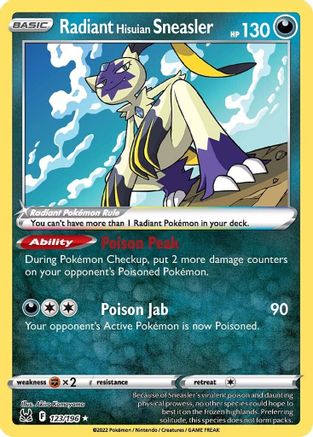 Radiant Hisuian Sneasler (123) [SWSH11: Lost Origin] Holofoil - Deck Out Gaming