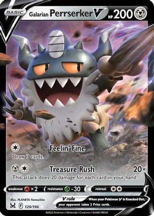 Galarian Perrserker V (129) [SWSH11: Lost Origin] Holofoil - Deck Out Gaming
