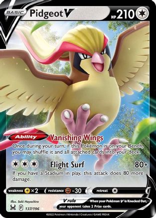 Pidgeot V (137) [SWSH11: Lost Origin] Holofoil - Deck Out Gaming