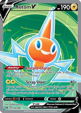 Rotom V (Full Art) (176) [SWSH11: Lost Origin] Holofoil - Deck Out Gaming