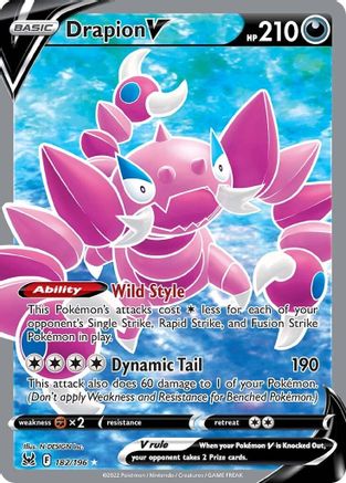 Drapion V (Full Art) (182) [SWSH11: Lost Origin] Holofoil - Deck Out Gaming
