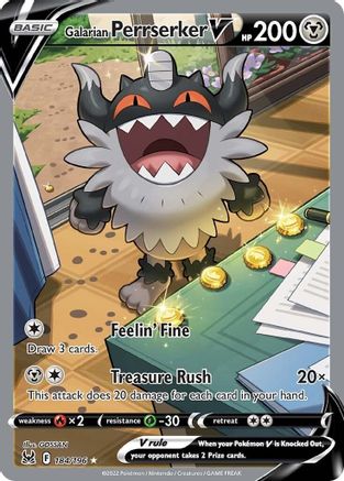 Galarian Perrserker V (Alternate Full Art) (184) [SWSH11: Lost Origin] Holofoil - Deck Out Gaming