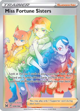 Miss Fortune Sisters (Secret) (209) [SWSH11: Lost Origin] Holofoil - Deck Out Gaming