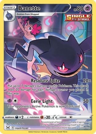 Banette (TG07) [SWSH11: Lost Origin Trainer Gallery] Holofoil - Deck Out Gaming