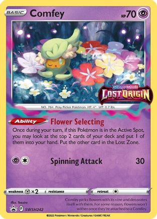 Comfey - SWSH242 (Prerelease) (SWSH242) [SWSH: Sword & Shield Promo Cards] Holofoil - Deck Out Gaming