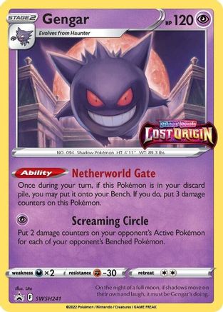 Gengar - SWSH241 (Prerelease) (SWSH241) [SWSH: Sword & Shield Promo Cards] Holofoil - Deck Out Gaming