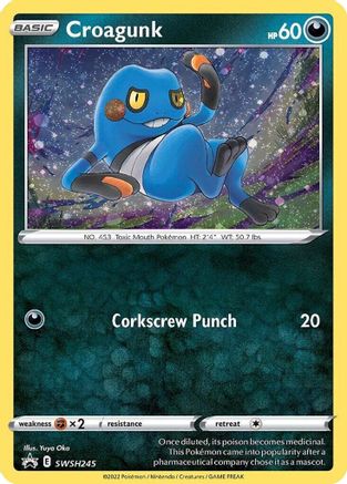 Croagunk - SWSH245 (Cosmos Holo) (SWSH245) [SWSH: Sword & Shield Promo Cards] Holofoil - Deck Out Gaming