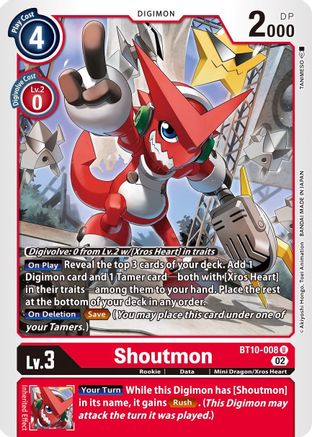 Shoutmon (BT10-008) [Xros Encounter] - Deck Out Gaming