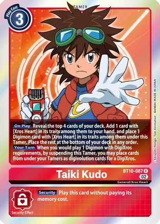 Taiki Kudo (BT10-087) [Xros Encounter] Foil - Deck Out Gaming