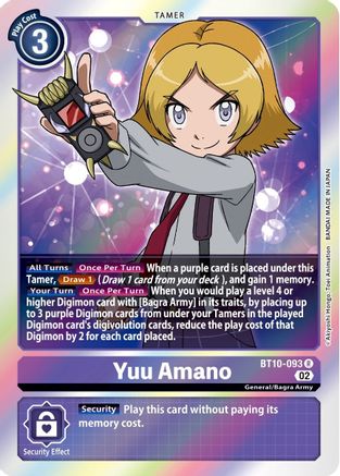 Yuu Amano (BT10-093) [Xros Encounter] Foil - Deck Out Gaming