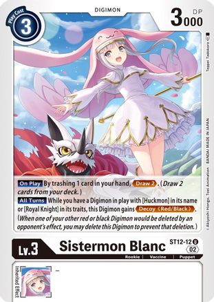 Sistermon Blanc (ST12-12) [Starter Deck 12: Jesmon] - Deck Out Gaming