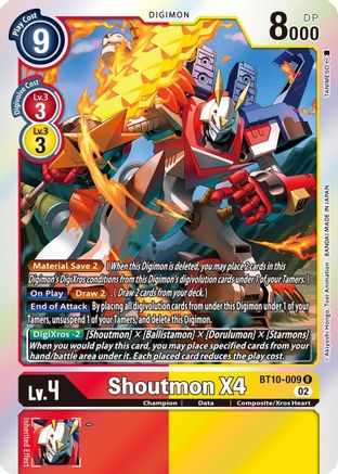 Shoutmon X4 (BT10-009) [Xros Encounter] Foil - Deck Out Gaming