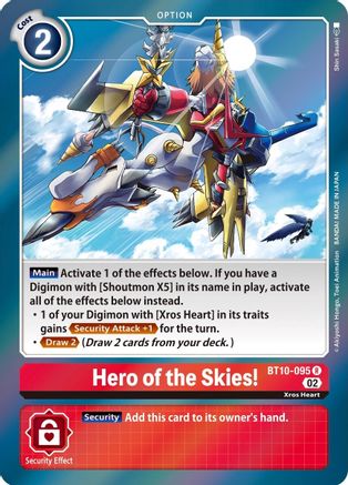 Hero of the Skies! (BT10-095) [Xros Encounter] Foil - Deck Out Gaming