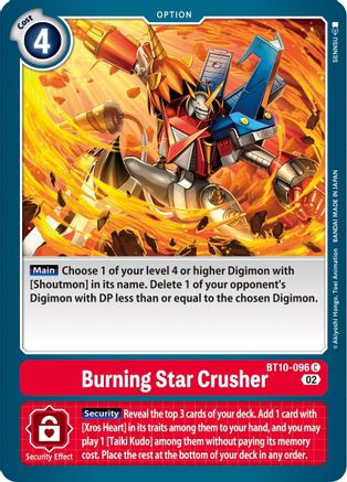 Burning Star Crusher (BT10-096) [Xros Encounter] - Deck Out Gaming