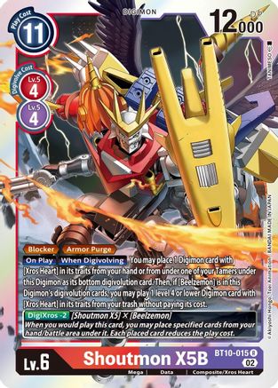 Shoutmon X5B (BT10-015) [Xros Encounter] Foil - Deck Out Gaming