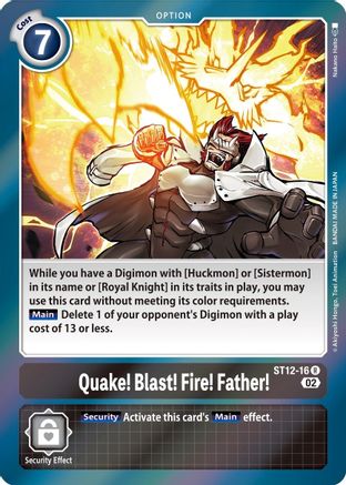 Quake! Blast! Fire! Father! (ST12-16) [Starter Deck 12: Jesmon] Foil - Deck Out Gaming