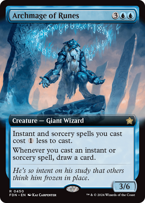 Archmage of Runes (Extended Art) (450) [Foundations] foil - Deck Out Gaming