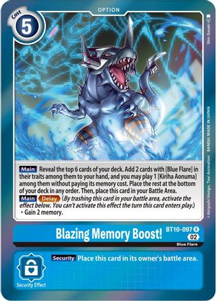 Blazing Memory Boost! (BT10-097) [Xros Encounter] Foil - Deck Out Gaming