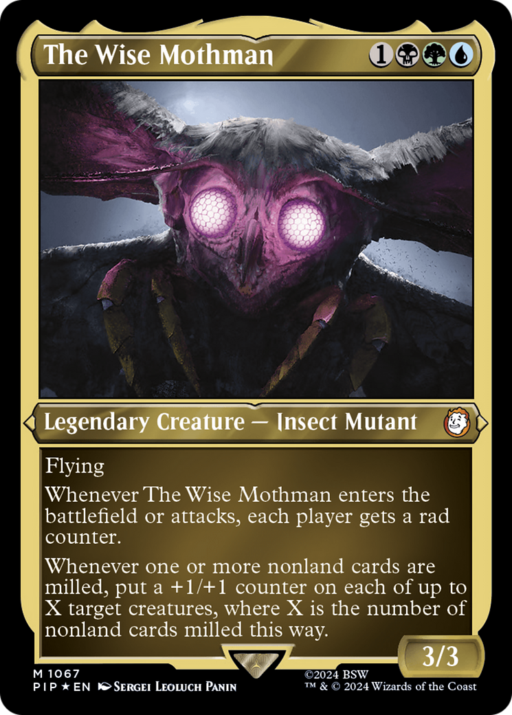 The Wise Mothman (Display Commander) - Thick Stock (1067) [Fallout] foil - Deck Out Gaming