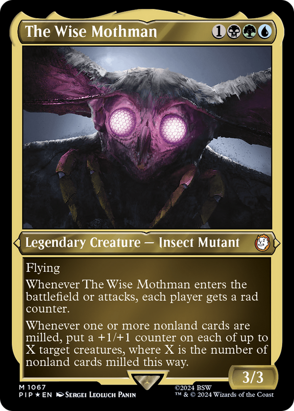 The Wise Mothman (Display Commander) - Thick Stock (1067) [Fallout] foil - Deck Out Gaming