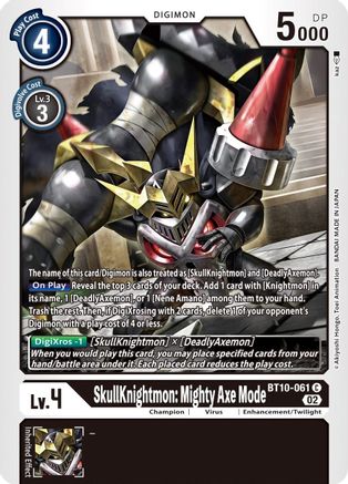 SkullKnightmon: Mighty Axe Mode (BT10-061) [Xros Encounter] - Deck Out Gaming