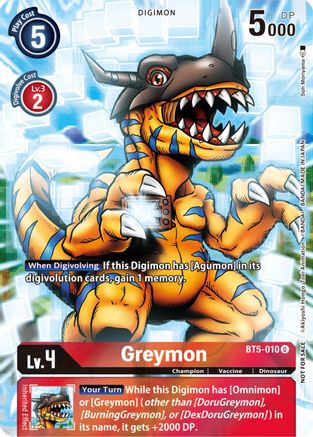 Greymon (25th Special Memorial Pack) (BT5-010) [Battle of Omni] Foil - Deck Out Gaming