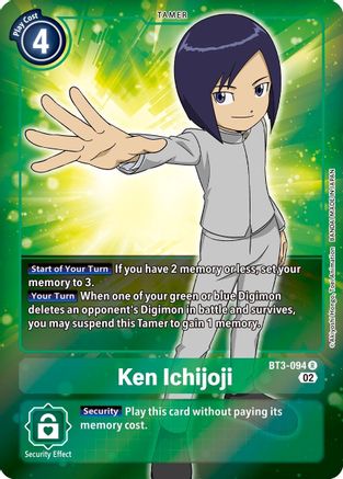 Ken Ichijoji (Alternate Art) (BT3-094) [Starter Deck 13: Ragnaloardmon] Foil - Deck Out Gaming