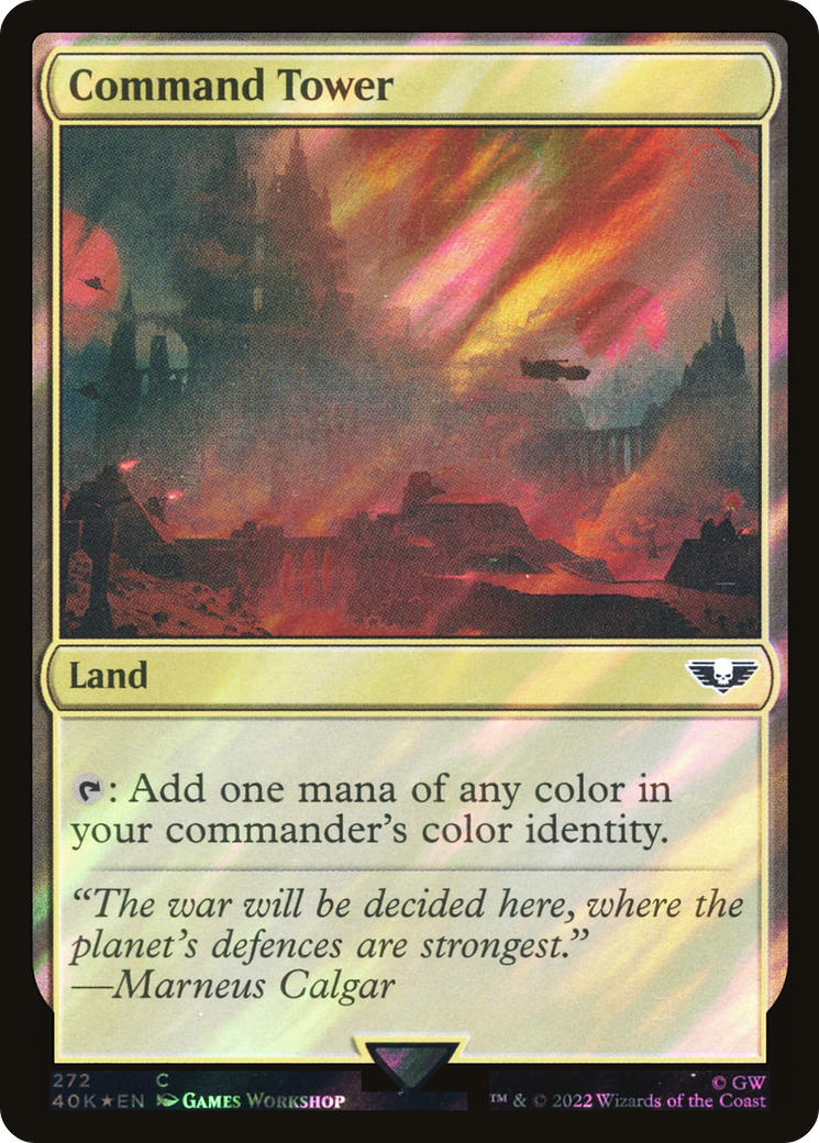Command Tower (272) (Surge Foil) (272) [Warhammer 40,000 Commander] foil - Deck Out Gaming