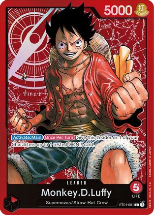 Monkey.D.Luffy (001) (ST01-001) [Starter Deck 1: Straw Hat Crew] Foil - Deck Out Gaming