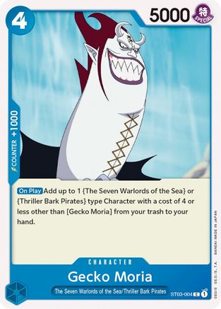 Gecko Moria (ST03-004) [Starter Deck 3: The Seven Warlords of The Sea] - Deck Out Gaming