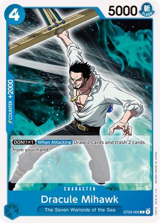 Dracule Mihawk (ST03-005) [Starter Deck 3: The Seven Warlords of The Sea] - Deck Out Gaming