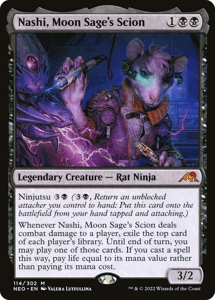 Nashi, Moon Sage's Scion (114) [Kamigawa: Neon Dynasty] foil - Deck Out Gaming