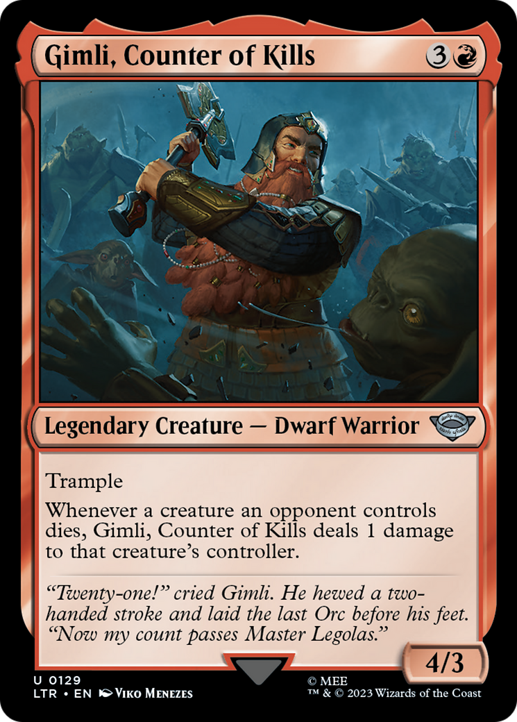 Gimli, Counter of Kills (129) [The Lord of the Rings: Tales of Middle-earth] - Deck Out Gaming