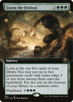 Storm the Festival (Extended Art) (364) [Innistrad: Midnight Hunt] foil - Deck Out Gaming