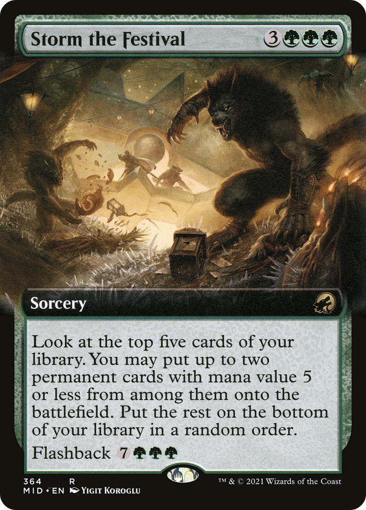 Storm the Festival (Extended Art) (364) [Innistrad: Midnight Hunt] foil - Deck Out Gaming