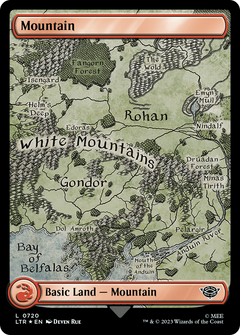 Mountain (0720) (Surge Foil) (720) [The Lord of the Rings: Tales of Middle-earth] foil - Deck Out Gaming