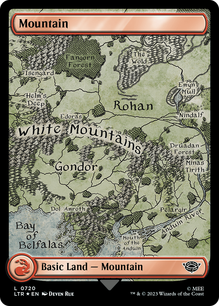 Mountain (0720) (Surge Foil) (720) [The Lord of the Rings: Tales of Middle-earth] foil - Deck Out Gaming