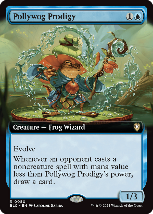 Pollywog Prodigy (Extended Art) (50) [Bloomburrow Commander] - Deck Out Gaming