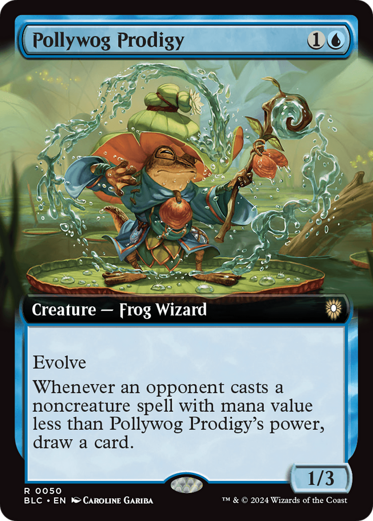 Pollywog Prodigy (Extended Art) (50) [Bloomburrow Commander] - Deck Out Gaming