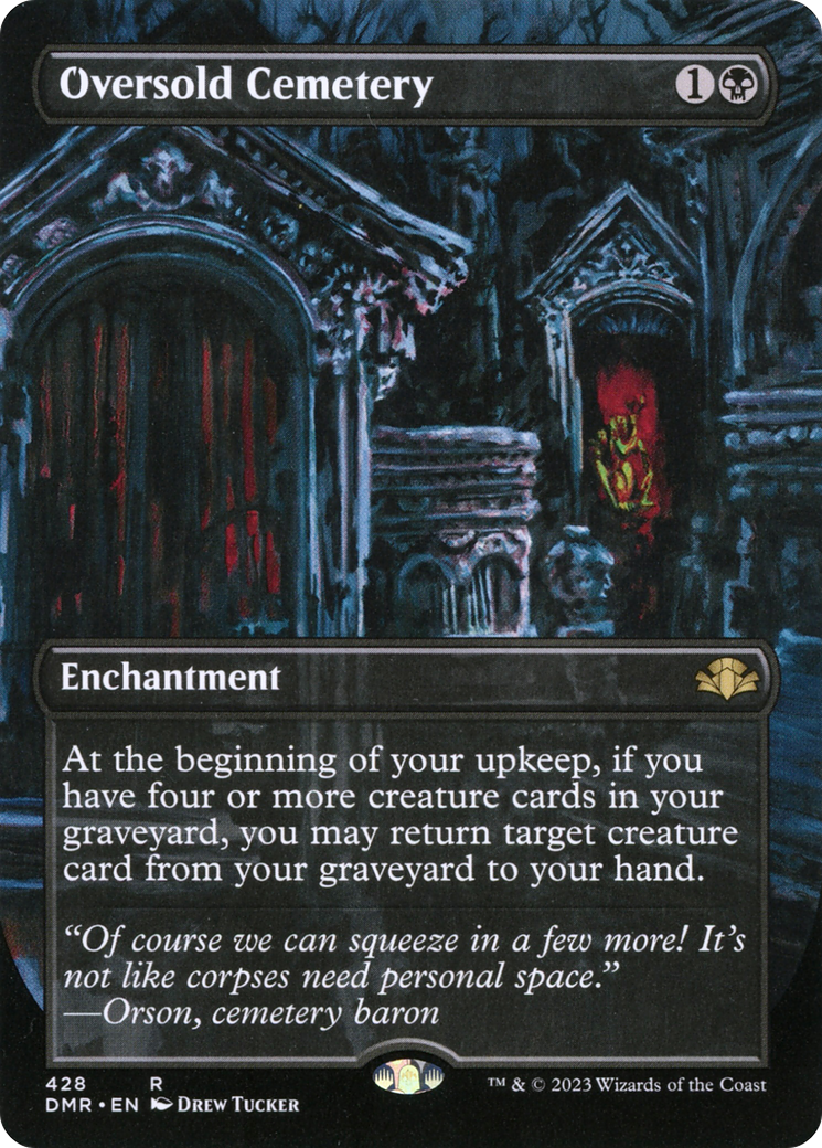 Oversold Cemetery (Borderless) (428) [Dominaria Remastered] foil - Deck Out Gaming