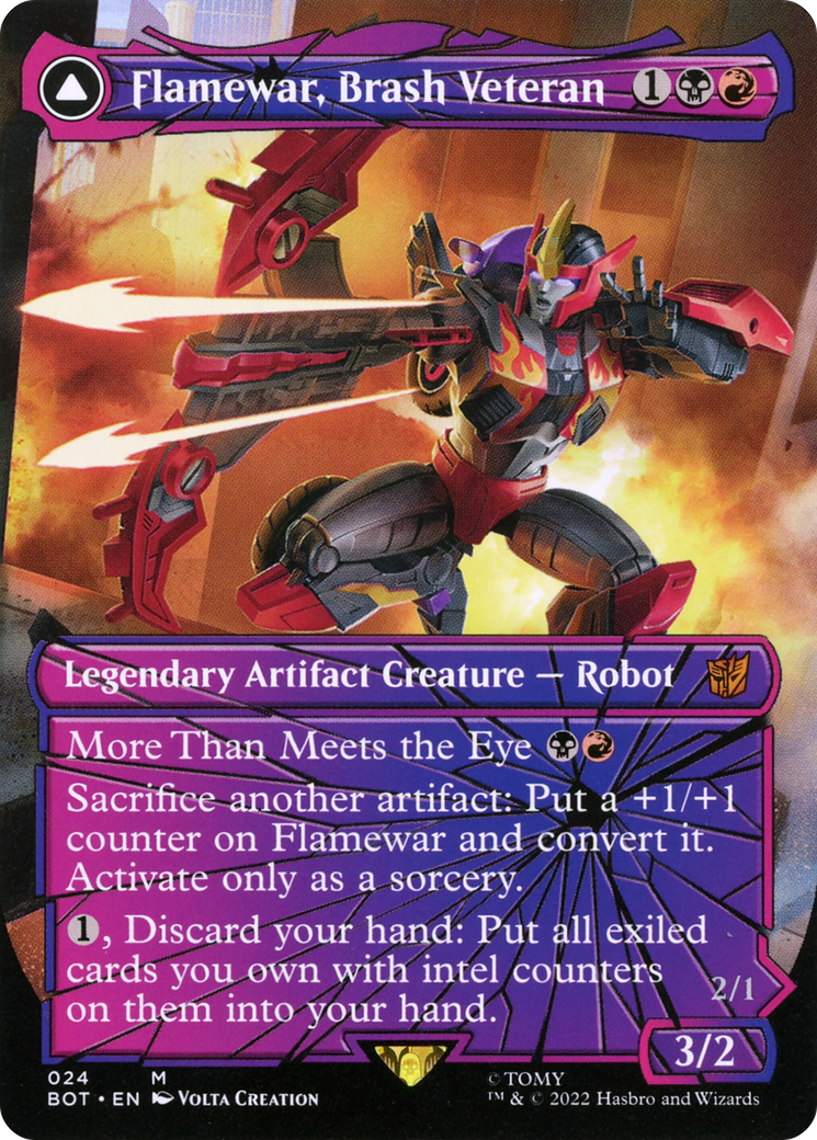 Flamewar, Brash Veteran (Shattered Glass) (24) [Transformers] - Deck Out Gaming