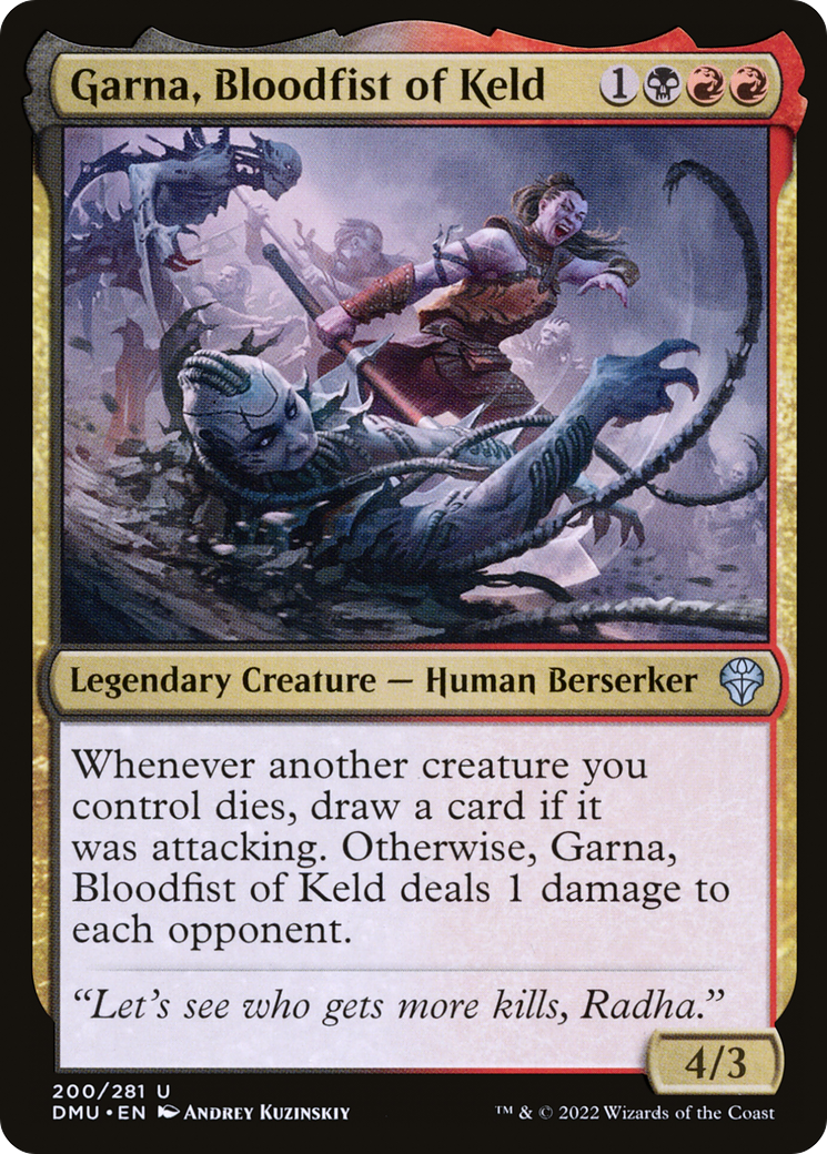 Garna, Bloodfist of Keld (200) [Dominaria United] foil - Deck Out Gaming