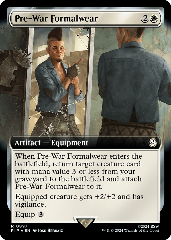 Pre-War Formalwear (Extended Art) (Surge Foil) (897) [Fallout] foil - Deck Out Gaming