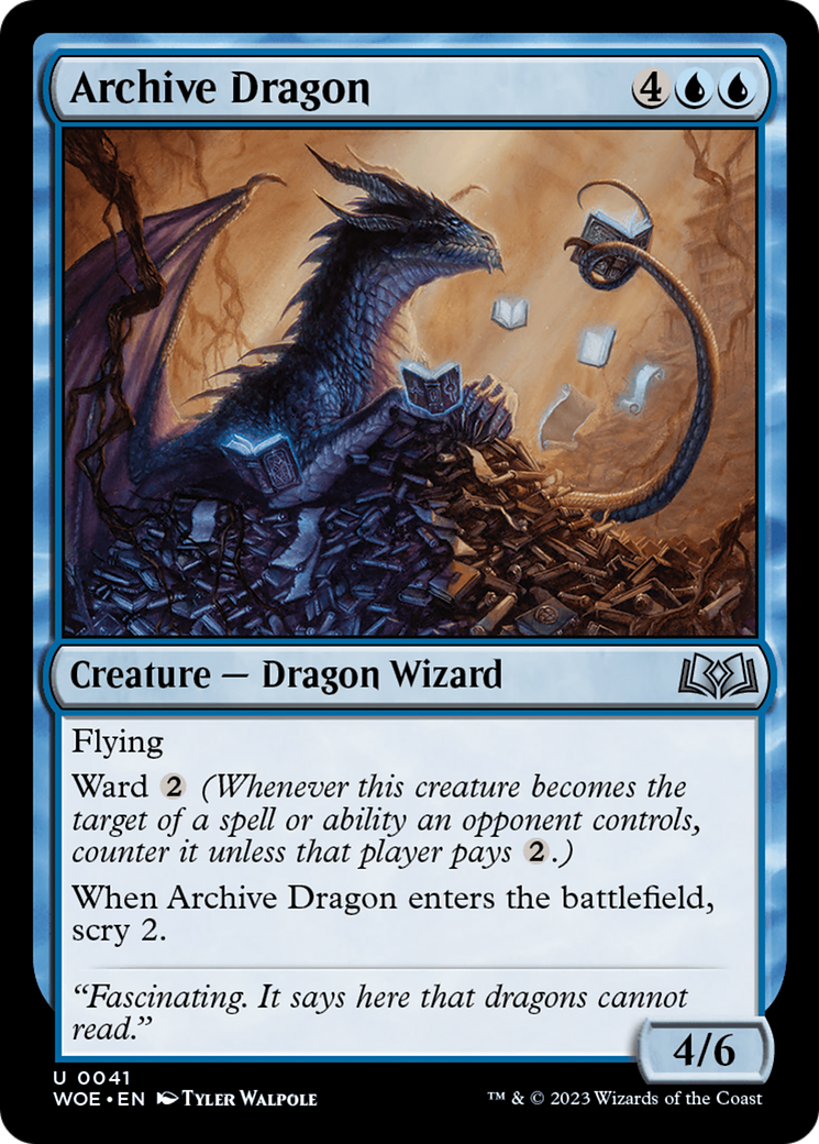 Archive Dragon (41) [Wilds of Eldraine] foil - Deck Out Gaming