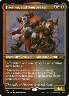Firesong and Sunspeaker (Foil Etched) (497) [Double Masters 2022] foil - Deck Out Gaming