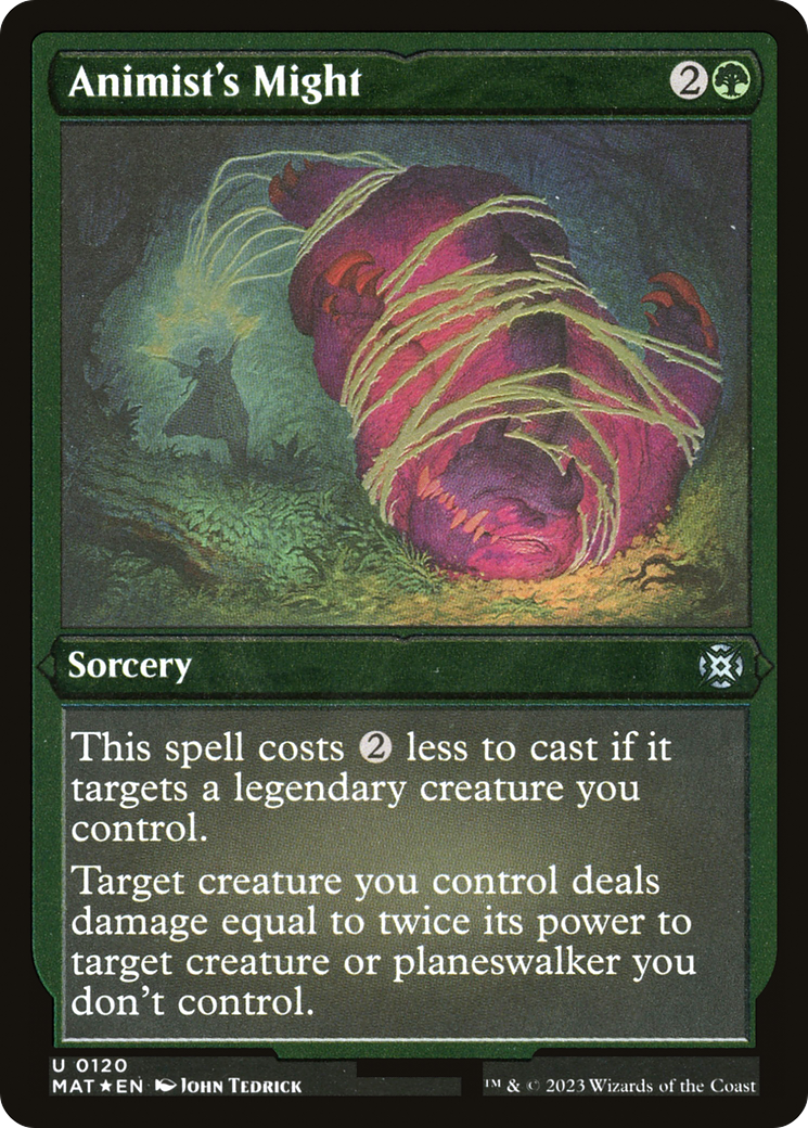 Animist's Might (120) [March of the Machine: The Aftermath] etched - Deck Out Gaming