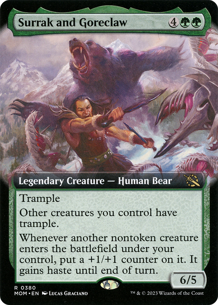 Surrak and Goreclaw (Extended Art) (380) [March of the Machine] - Deck Out Gaming
