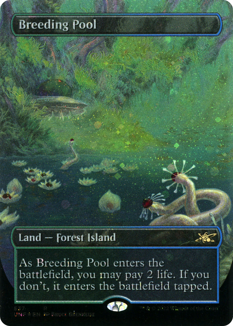 Breeding Pool (Borderless) (Galaxy Foil) (537) [Unfinity] foil - Deck Out Gaming